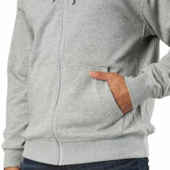 Nike Sportswear Club Men's Full-Zip Hoodie DK GREY HEATHER/MATTE SILVER/WHITE Grå Online