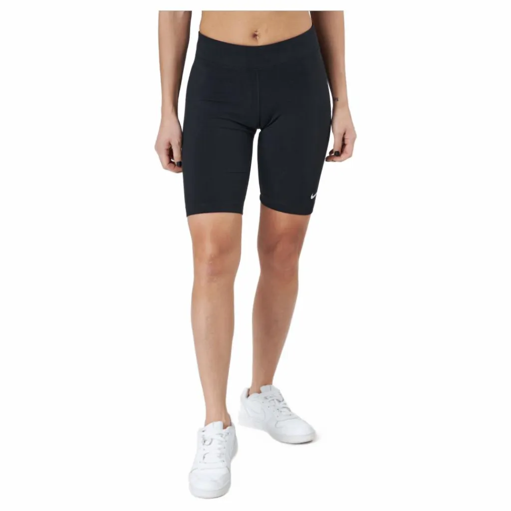 Sportswear Essential Women's Mid-Rise Bike Shorts BLACK/WHITE*Nike Best
