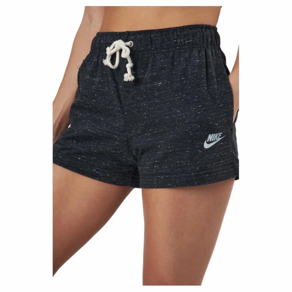 Nike Sportswear Gym Vintage Women's Shorts BLACK/WHITE Svart