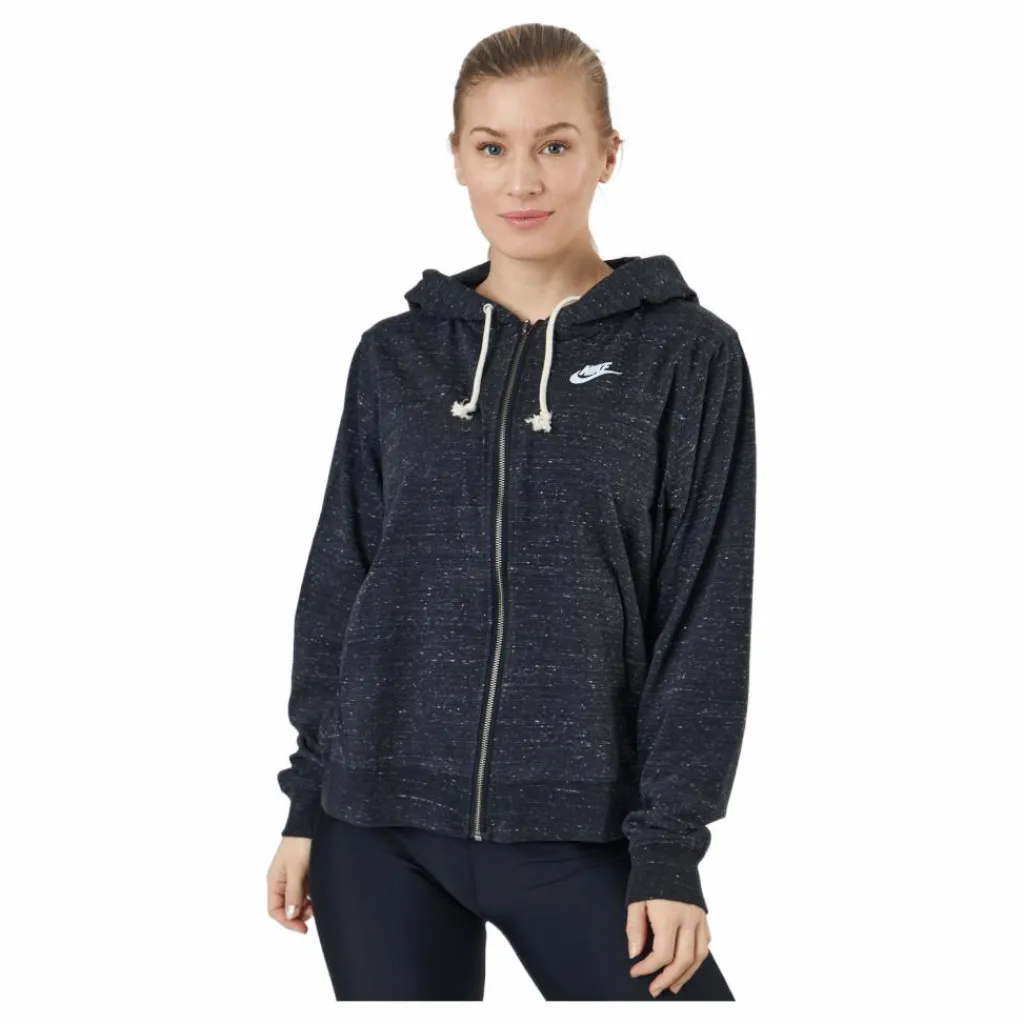 Sportswear Gym Vintage Women's Full-Zip Hoodie BLACK/WHITE*Nike Discount