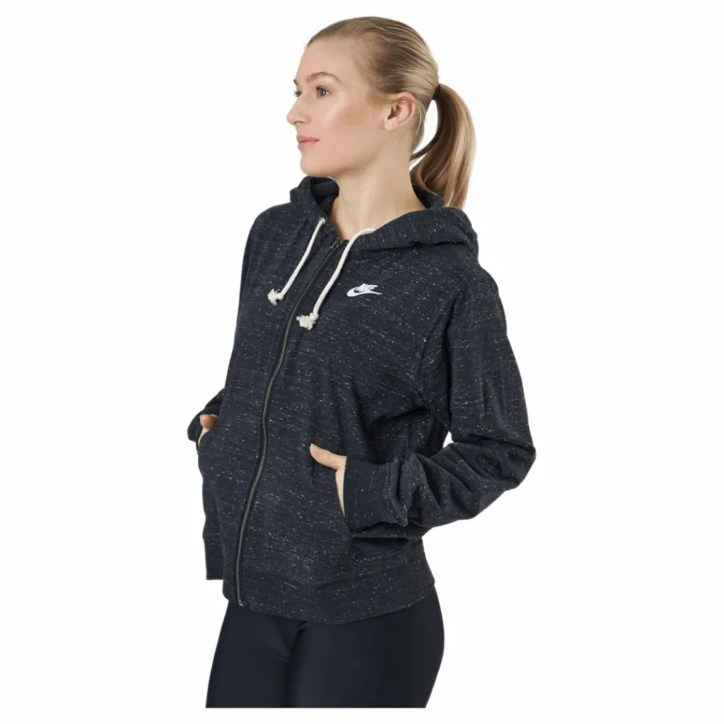Sportswear Gym Vintage Women's Full-Zip Hoodie BLACK/WHITE*Nike Discount
