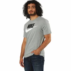 Nike Sportswear Men's T-Shirt DK GREY HEATHER/BLACK/WHITE Grå Hot