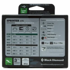 Sprinter 275 Headlamp Aluminum*Black Diamond Outlet