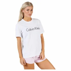 Calvin Klein S/S Crew Neck White Vit Clearance