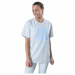 Calvin Klein S/S Crew Neck White/Grey Vit och Grå