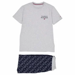 Ss Woven Pj Set Drawstring Diagonal Logo*Tommy Hilfiger Hot