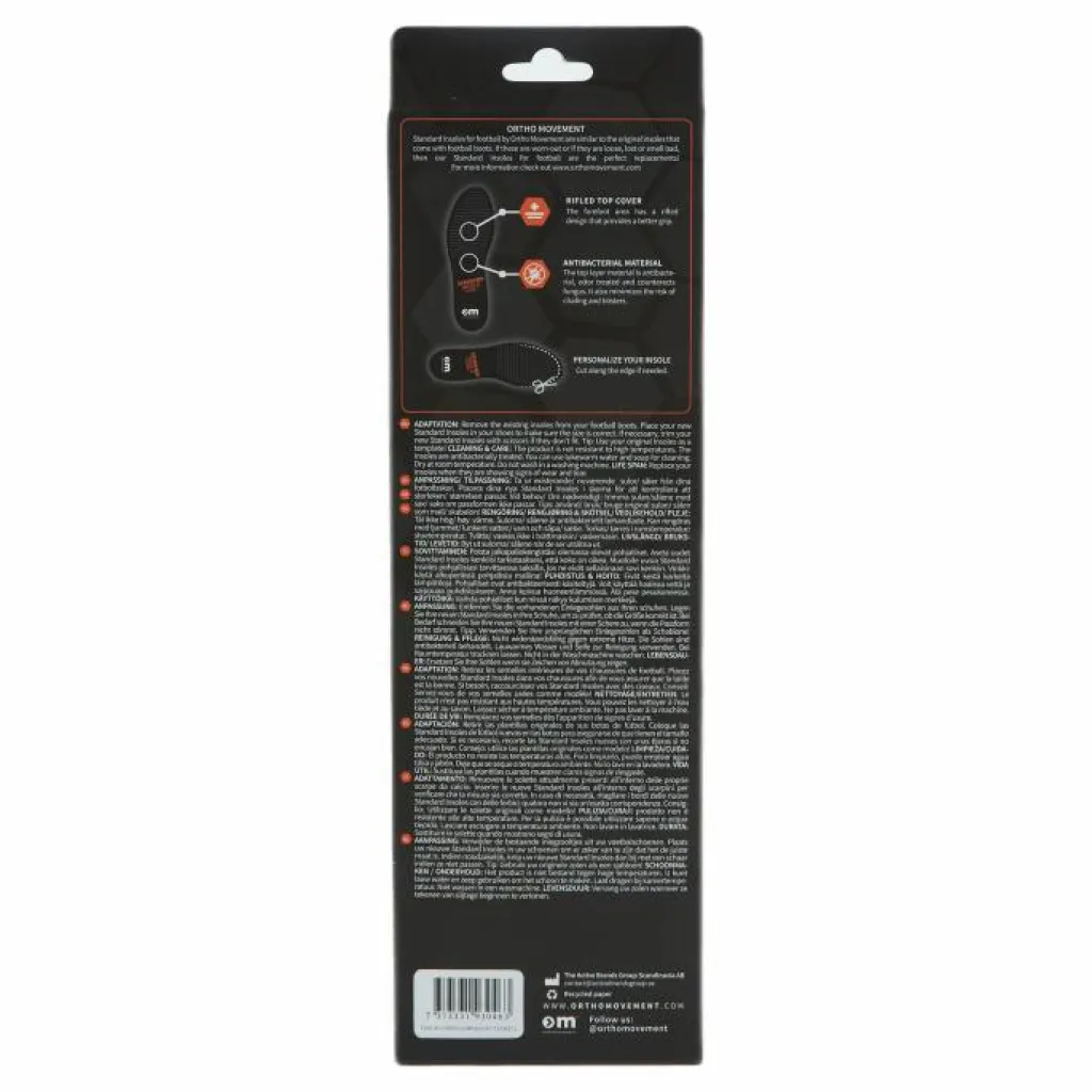 Ortho Movement Standard Insole Football Black Svart Best