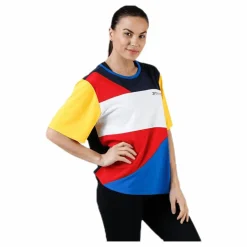 Tommy Hilfiger Sport Statement Colourblock T-Shirt Red Röd Best