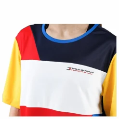 Tommy Hilfiger Sport Statement Colourblock T-Shirt Red Röd Best