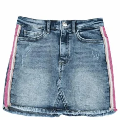 Kids Only Stephania Panel Dnm Skirt Blue Blå Outlet