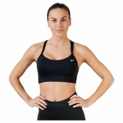 Nike Strappy Bra White/Black Svart Discount