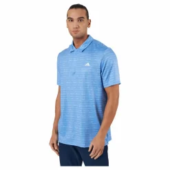 Stripe Zip Golf Polo Shirt Blufus/White*adidas Hot