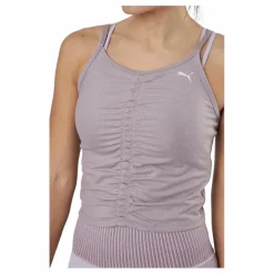 Puma Studio Foundation Ruched Tank Quail Heather Lila Best