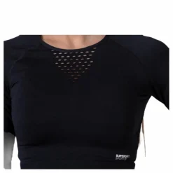 Superdry Studio Seamless Long Sleeve Black Svart Best