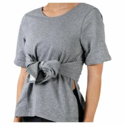 Nike Studio SS Wrap Top Black/Grey Grå Sale