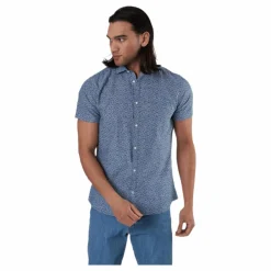 Jack & Jones Summer Blackpool Shirt S/S Blue Blå Discount