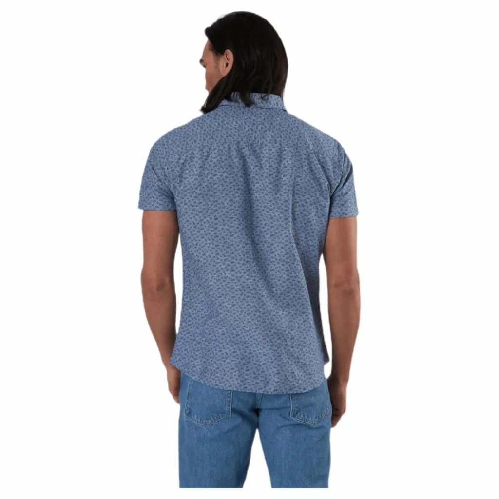 Jack & Jones Summer Blackpool Shirt S/S Blue Blå Discount