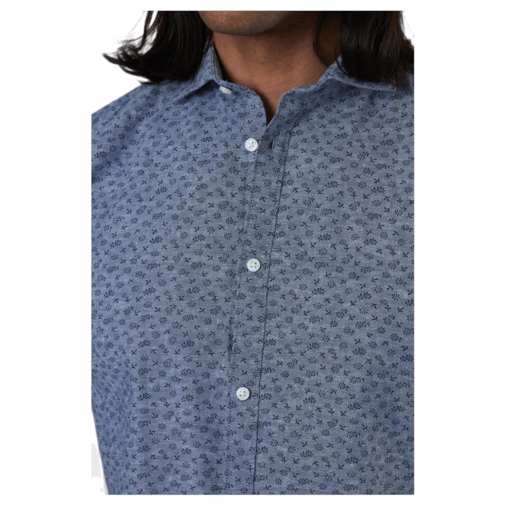 Jack & Jones Summer Blackpool Shirt S/S Blue Blå Discount