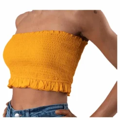 Only Sunny Bandeau Smock Top Yellow Gul Outlet