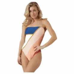 Rip Curl Sunsetters Block Swimsuit Pink Rosa Clearance
