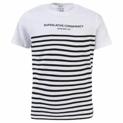 WeSC Superlative Conspiracy Stripe Youth White/Black Vit och Svart Online
