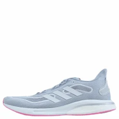 adidas Supernova Shoes Halo Silver / Cloud White / Screaming Pink New