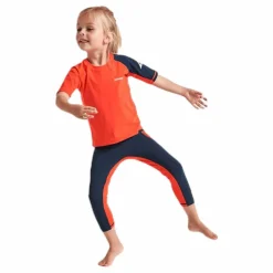 Didriksons Surf Kids SS UV Top Orange Outlet
