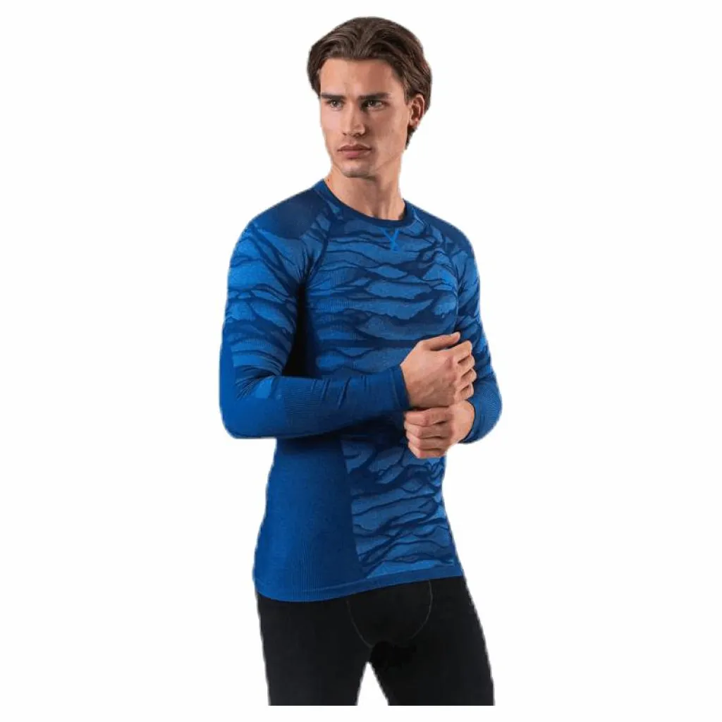 Odlo Suw Top Crew Neck L/S Performance Blackcomb Blue Blå New