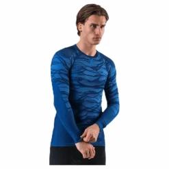 Odlo Suw Top Crew Neck L/S Performance Blackcomb Blue Blå New