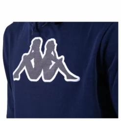 Kappa Sweat Hood, Logo Airiti Blue Blå Discount