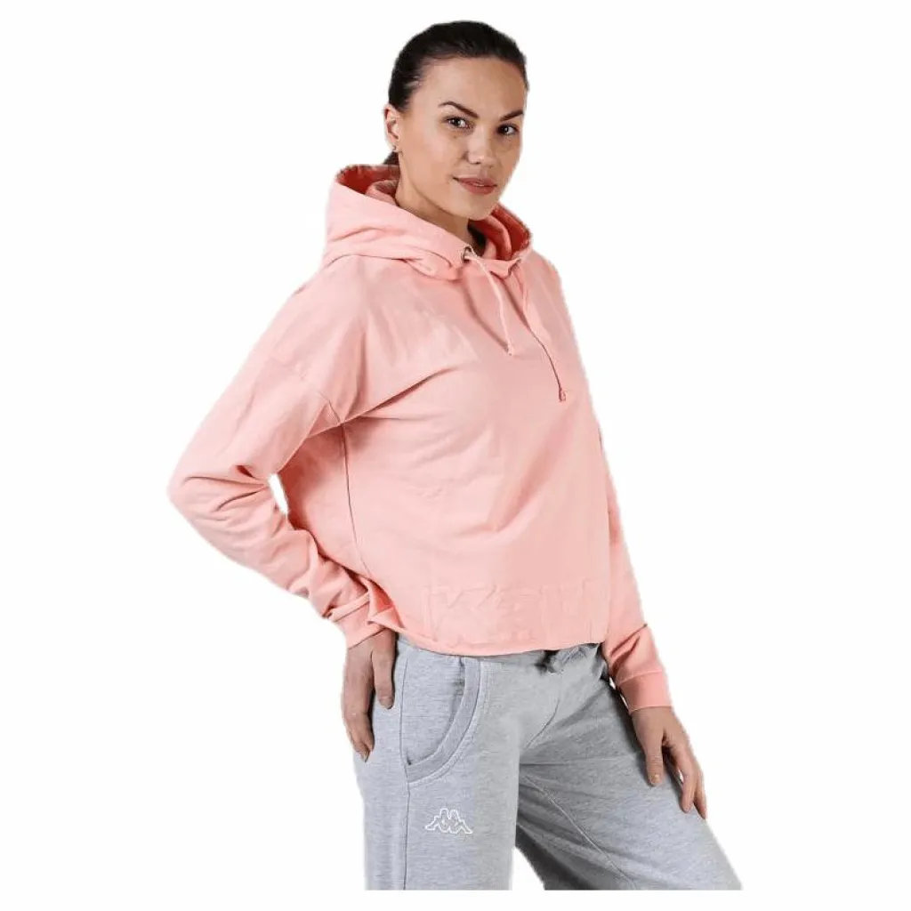 Sweat Hood, Logo Biba Pink*Kappa Hot