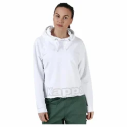 Kappa Sweat Hood, Logo Biba White Vit Outlet