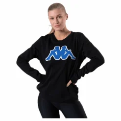 Kappa Sweat RN, Logo Airivit Blue/Black Svart Hot