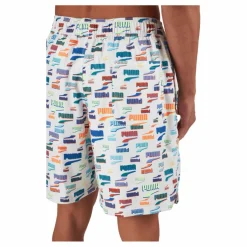 Puma Swim Unisex Loose Fit Shorts 1 White Combo Flerfärgad Discount