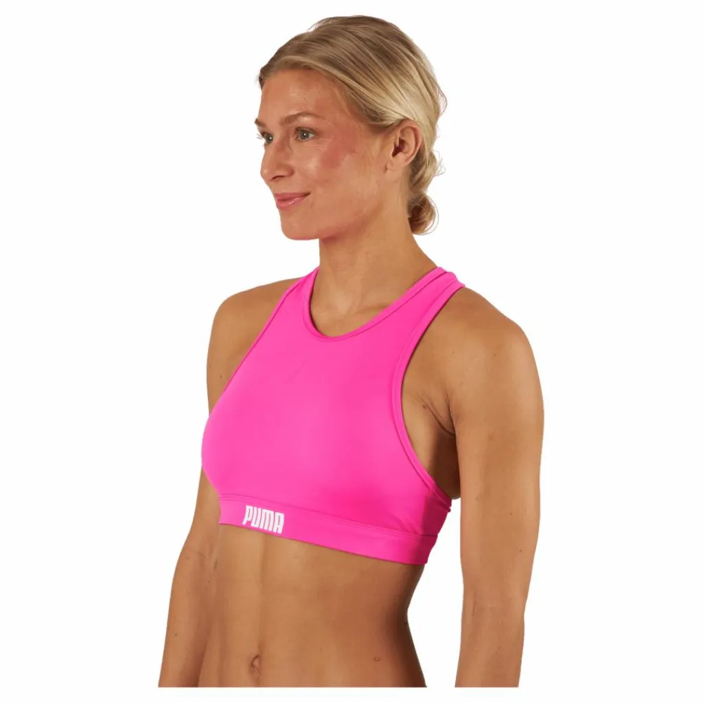 Puma Swim Women Racerback Swim Top Neon Pink Rosa Best