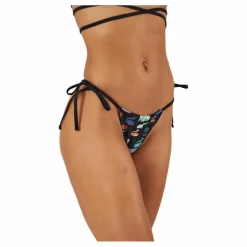 Puma Swim Women Side Tie Tanga Stri Black Combo Flerfärgad Sale
