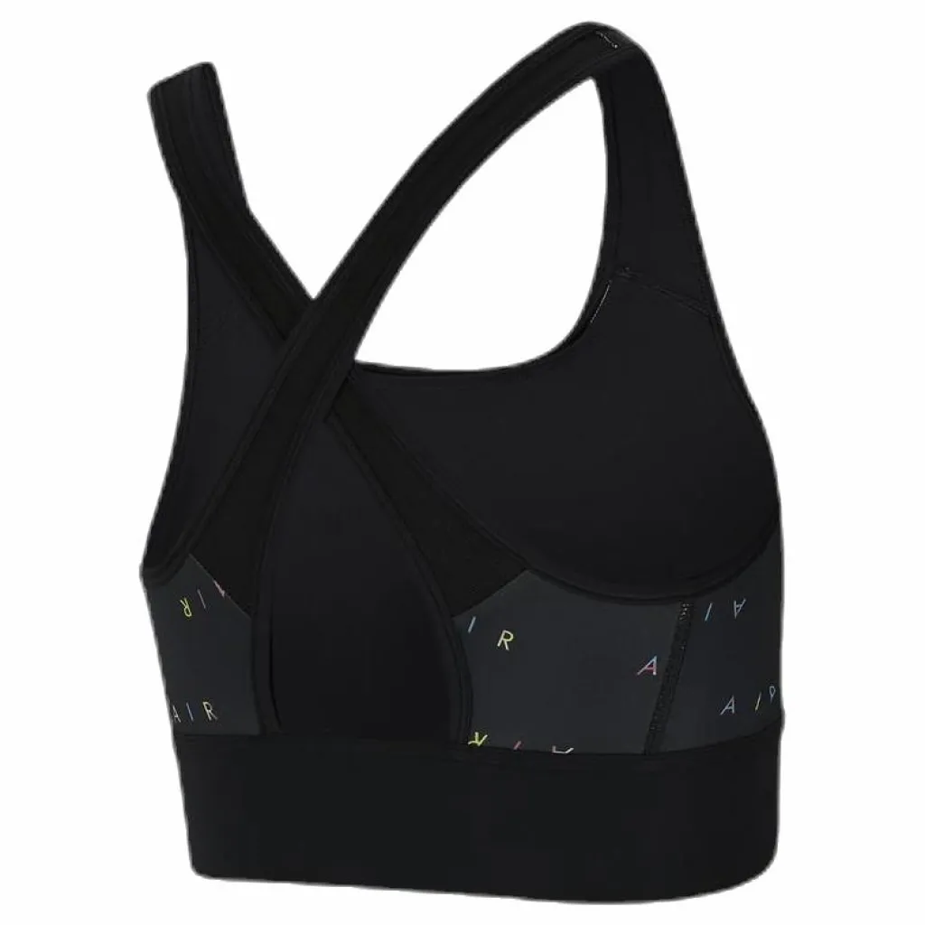 Nike Swoosh Air Bra Print Black/Yellow Svart Best