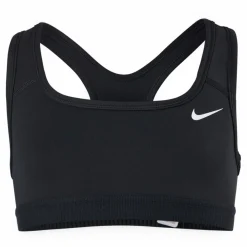 Nike Swoosh Big Kids' (Girls') Sports Bra BLACK/WHITE Svart Discount