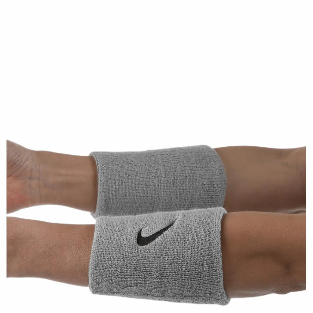 Nike EQ Swoosh Doublewide Wristbands Grey Grå Outlet