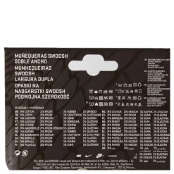 Nike EQ Swoosh Doublewide Wristbands White/Black Sale