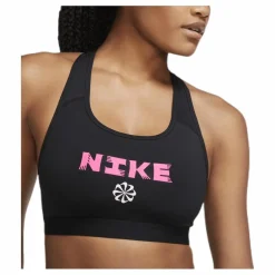 Nike Swoosh Icon Clach Band Bra Pink/Black Flerfärgad