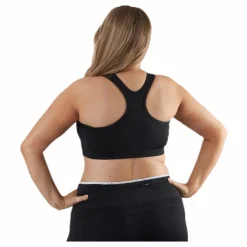 Nike Swoosh Icon Clash Bra Plus White/Black Svart Sale