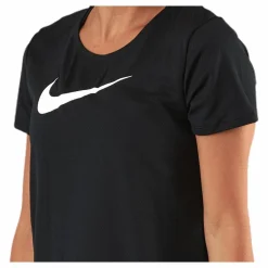 Nike Swoosh Run SS Black/Silver Svart Clearance
