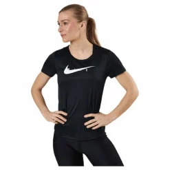 Nike Swoosh Run Top SS Black/Silver Svart Hot
