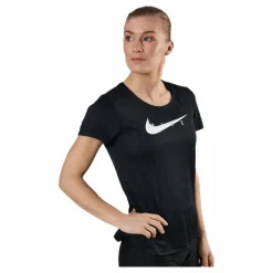 Nike Swoosh Run Top SS Black/Silver Svart Hot