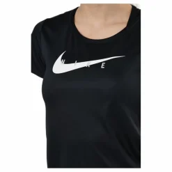 Nike Swoosh Run Top SS Black/Silver Svart Hot