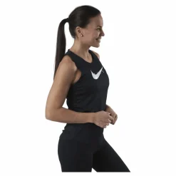 Nike Swoosh Running Tank Black/Silver Svart Hot
