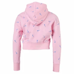Nike Swooshfetti Crop Hoodie Junior Pink/Blue Rosa Best