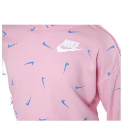 Nike Swooshfetti Crop Hoodie Junior Pink/Blue Rosa Best