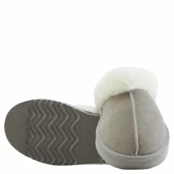 Tamara W Warm Leather Slipper Chateau Gray*Mols